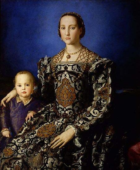 Angelo Bronzino Portrait of Eleanor of Toledo and Her Son China oil painting art